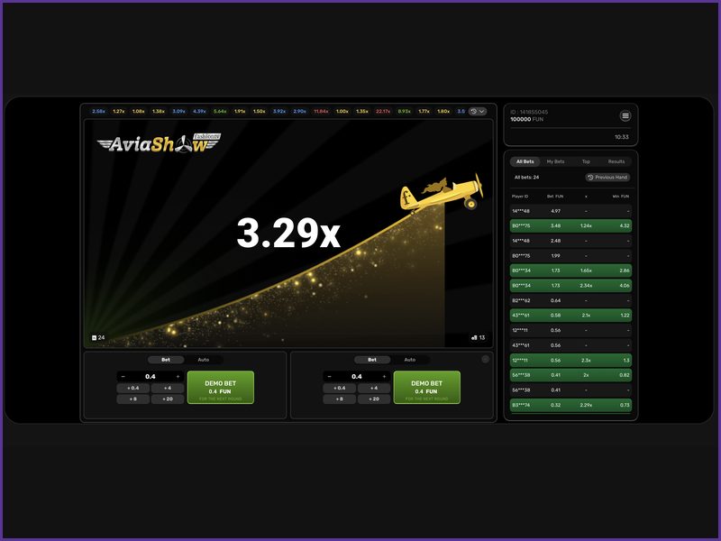 Technical specifications and features of the Aviashow flight simulator