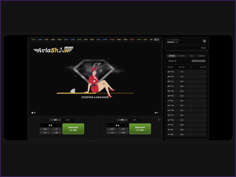 Aviashow Trial Mode with Virtual Credits