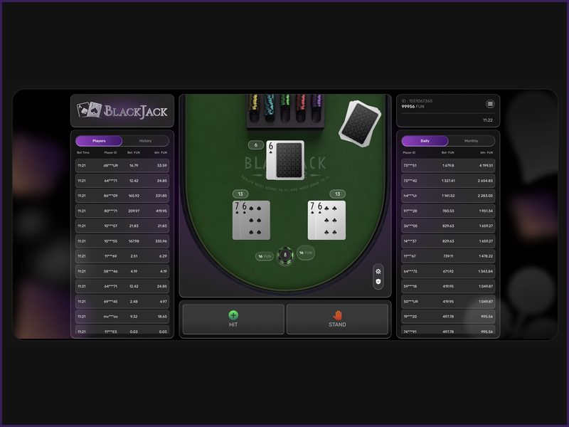 Tabela de pagamentos e compensações para combinações no Blackjack