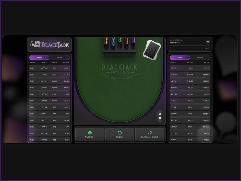 Ações obrigatórias do crupiê no Blackjack da Galaxsys