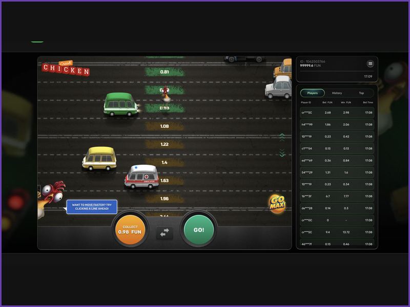 Description and Overview of the Game "Chicken Crash" by Galaxsys