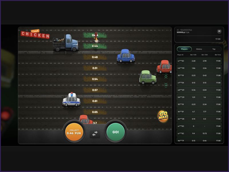 Settings and Control Tools in Chicken Crash