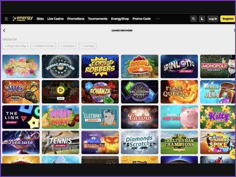 Bonus de bienvenue et promotions du casino EnergyCasino