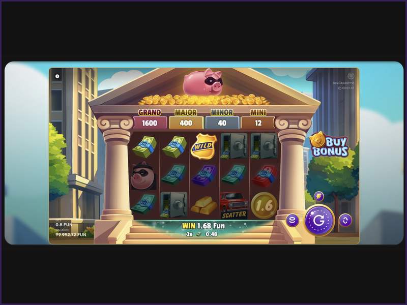 Instrucciones para iniciar una tirada en Gangsta Piggy Hold and Win