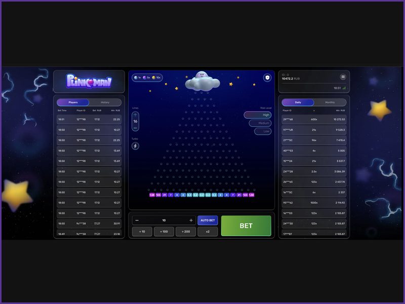 Plinkoman Trial Version with Virtual Balance