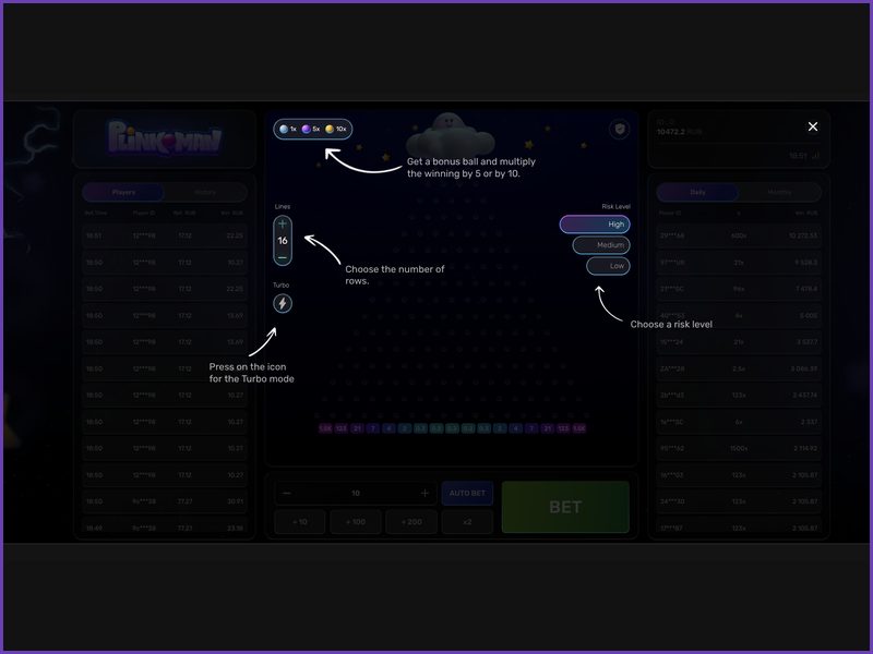 Turbo Mode and Fast Rounds in Plinkoman