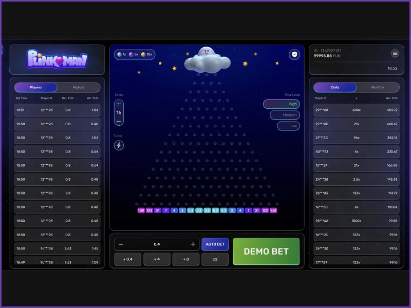 The Impact of an Unstable Connection on the Plinkoman Game