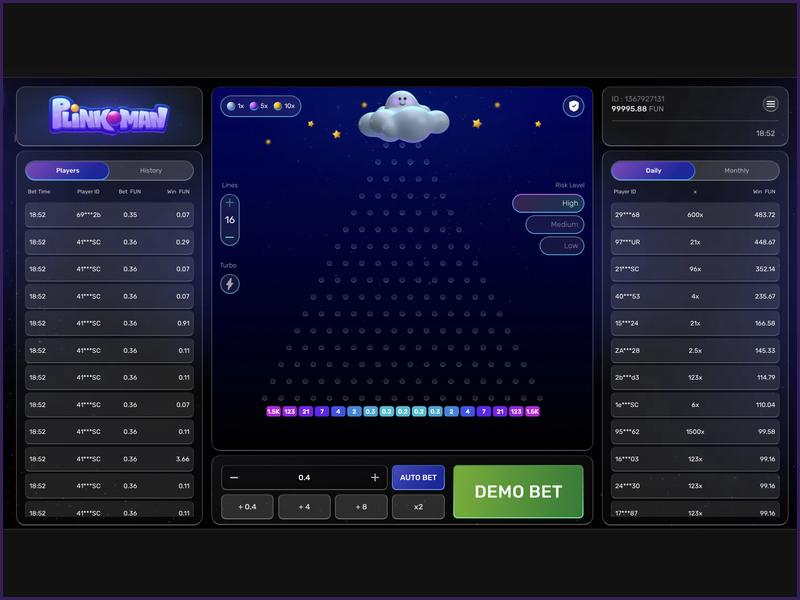 In-game tutorials and hints in Plinkoman