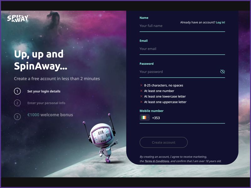 Liste des pays où l'inscription à SpinAway Casino est disponible