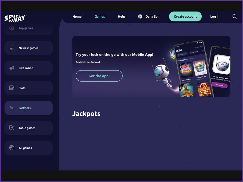 Figoal et SpinAway Casino sur smartphone sans téléchargement