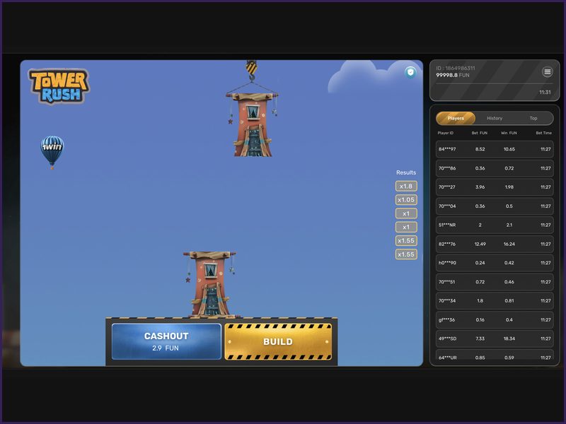 Features and Settings of the Tower Rush Game