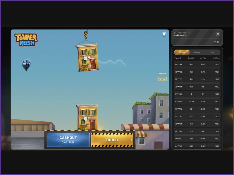 Tower Rush demo version with virtual credits