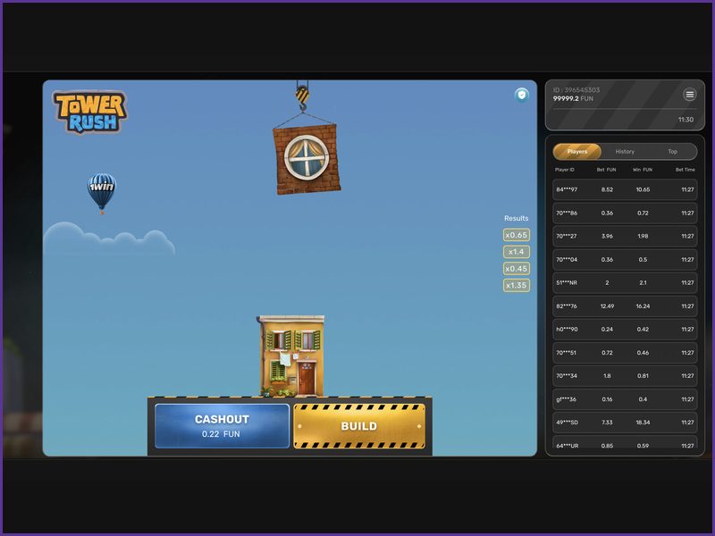 Play Tower Rush for real money and withdraw funds