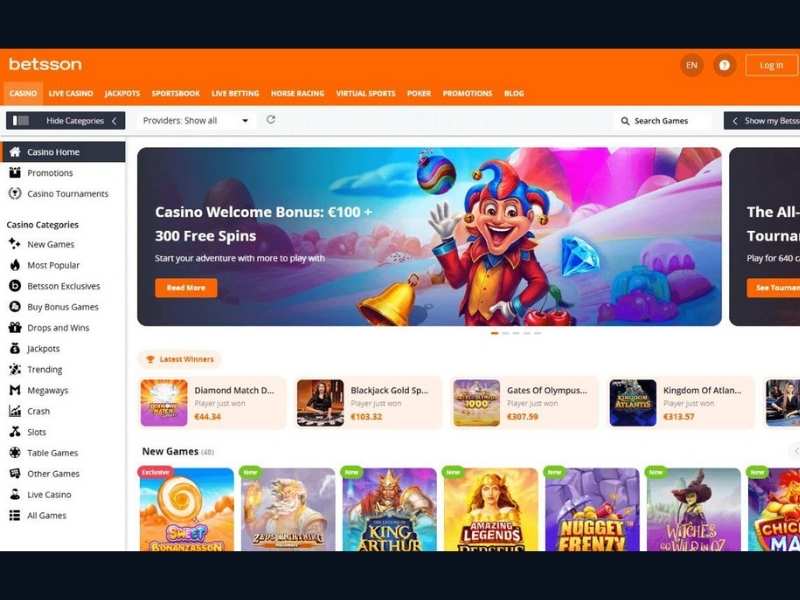 Informações sobre o Betsson Casino