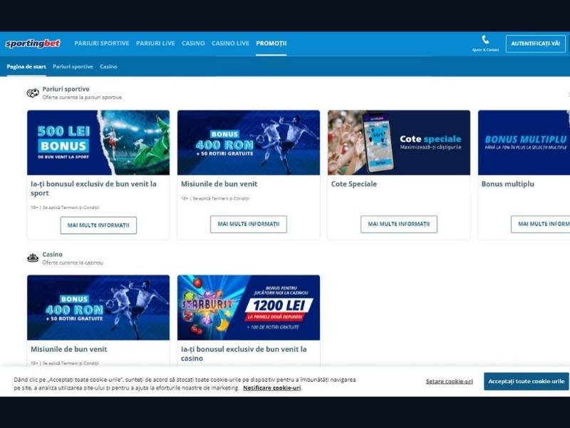 Bónus e promoções na Sportingbet